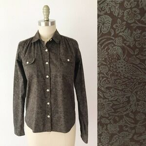 Barbour William Morris Strawberry Thief‎ Button Up Casual Shirt RARE Size 6
